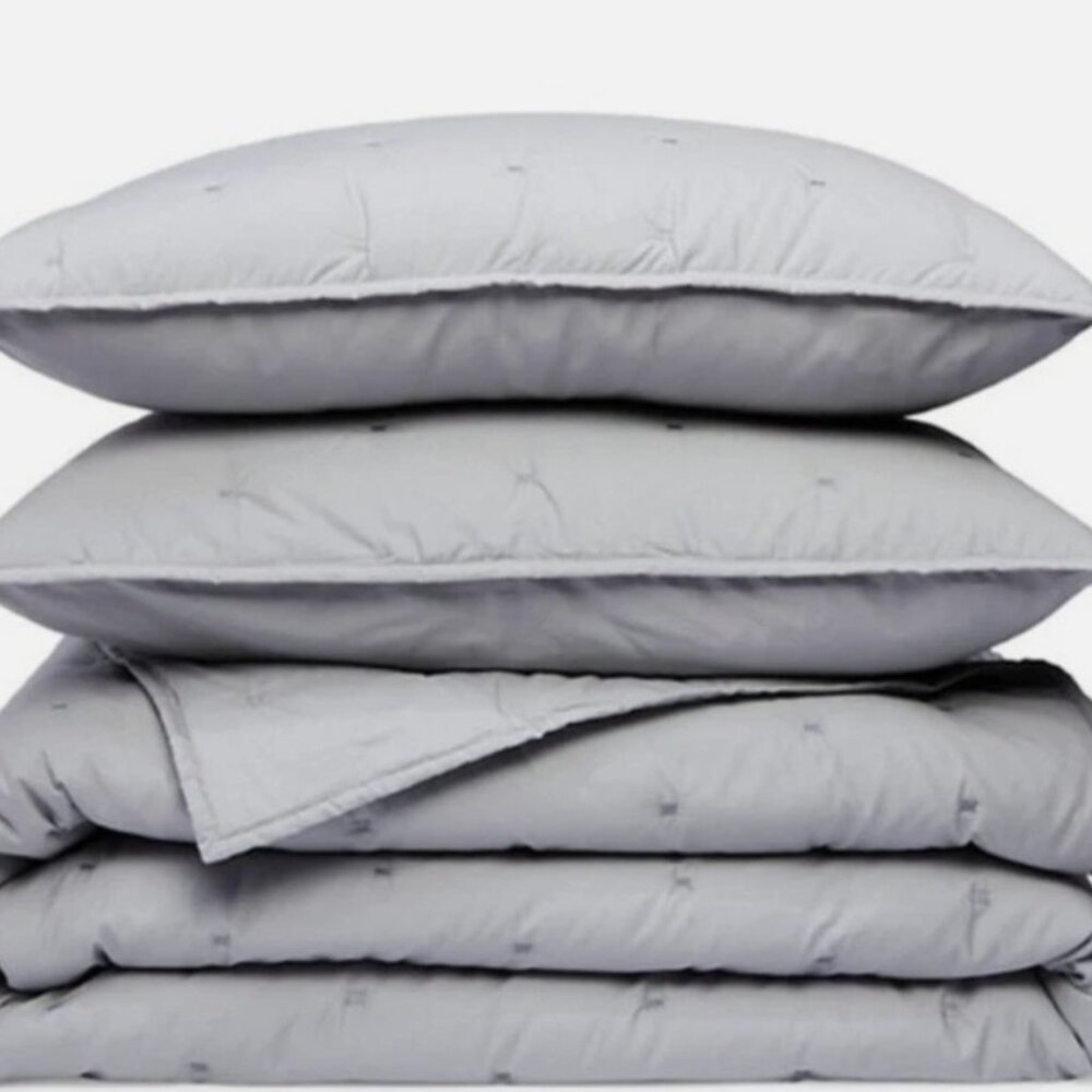 Sky Full/Queen Tufted Quilted Coverlet and Sham Set - Exclusive